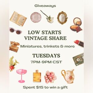 LOW STARTS VINTAGE + SHARE $3 LIVE TUES 7-9PM CST
